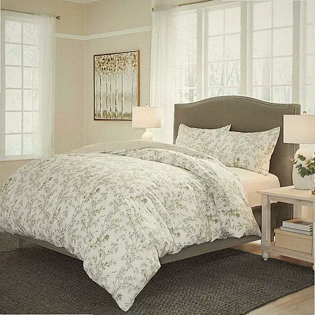 King Lindy Duvet Cover Set Green - Laura Ashley
