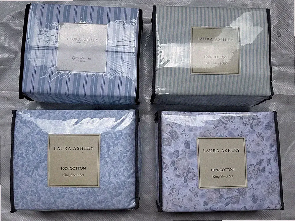 Laura Ashley 100% Cotton Sheet Sets, Soft Sateen Bedding Set