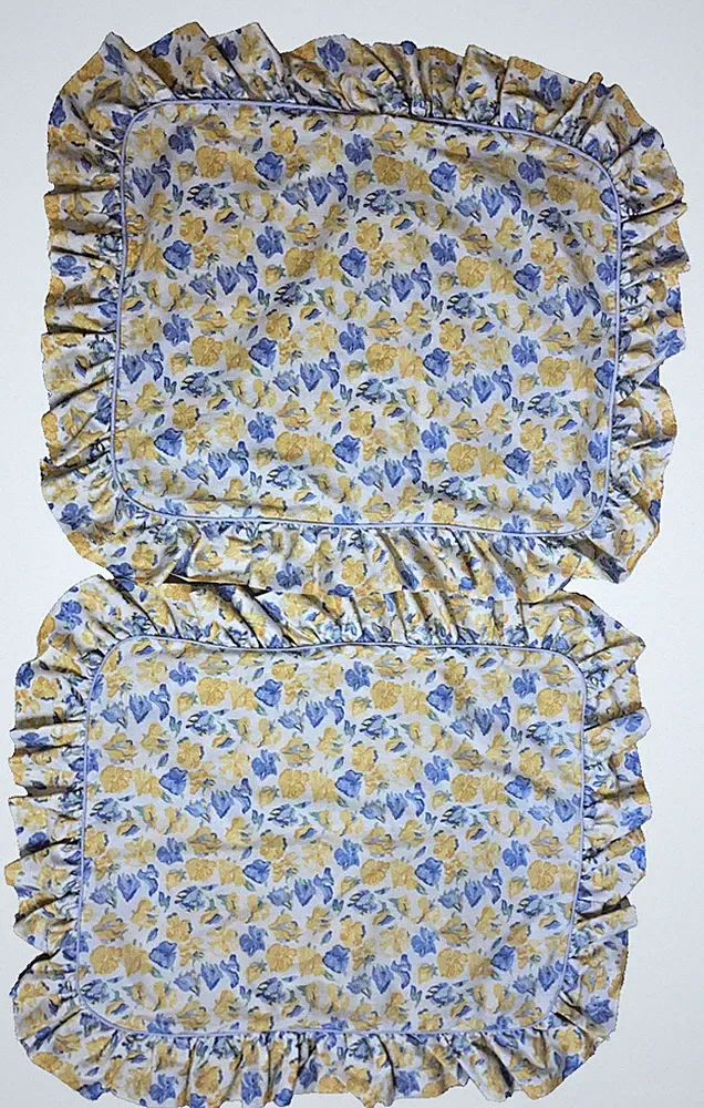 Laura Ashley Charlotte Confetti Floral Pair of Standard Pillow Shams MINT!