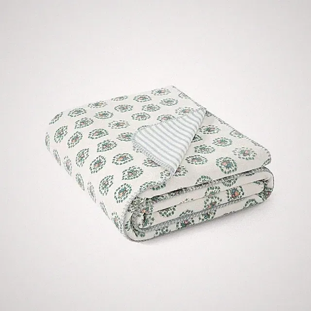 Laura Ashley Coco Luxe Plush Reversible Throw 60x70 Upwell Posies Multi New