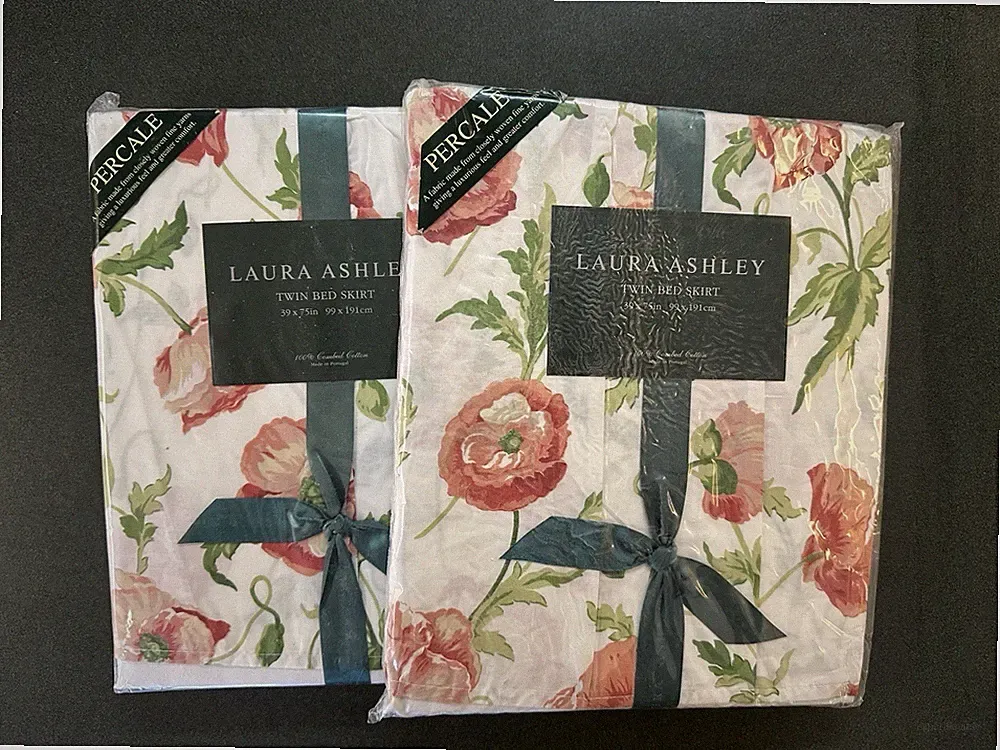 Laura Ashley Freshford Twin Bed Skirts/Dust Ruffles (2) Willing To Split - New!