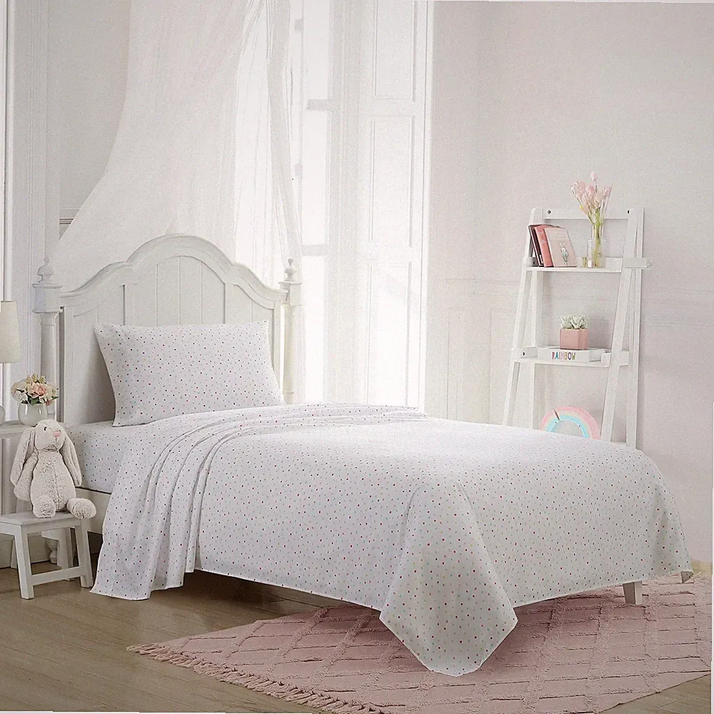 Laura Ashley Kids Twin XL Pink Microfiber Bed Linen Set 3 Pieces