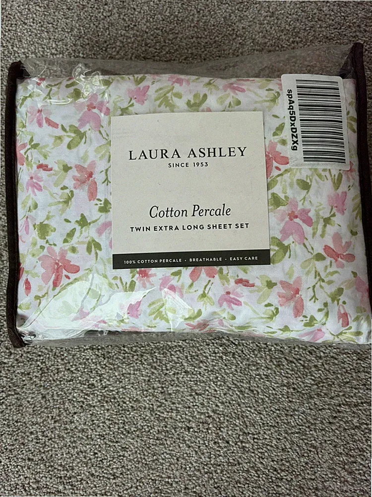 Laura Ashley NORELLA PINK Twin XL Sheet Set *NEW*