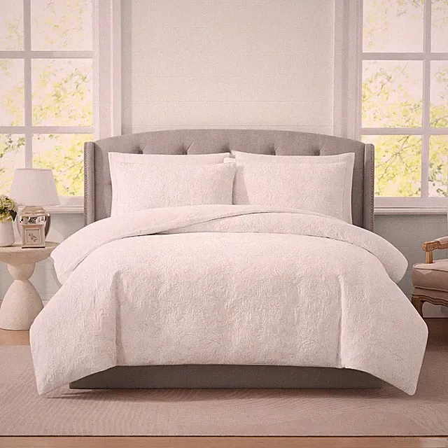 Laura Ashley Trailing Laurissa Quilt Cover Set Off White