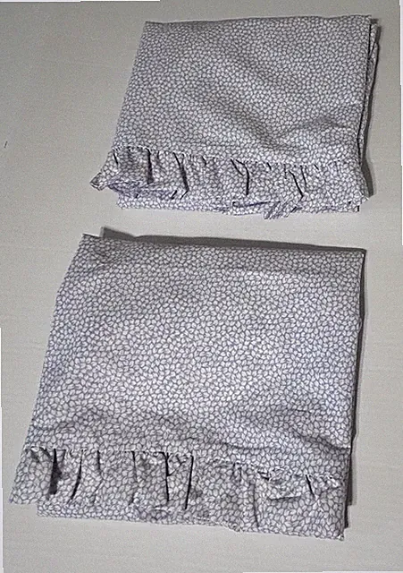 New Laura Ashley Pair Euro Shams , Light Purple/Lavender Ruffle