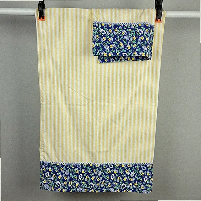 Set of 2 Vintage Laura Ashley Pillowcases Yellow Blue Floral Bedding Linens