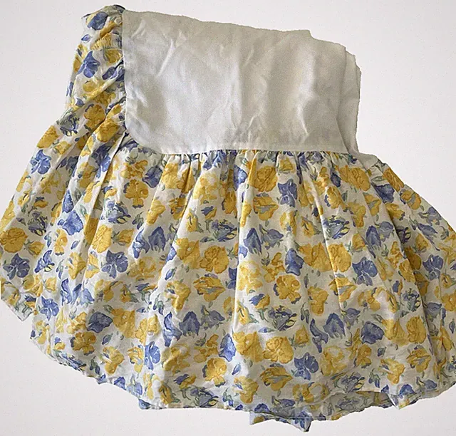 Vtg Laura Ashley Bed Skirt FULL Sweet Pea Confetti 14" Drop
